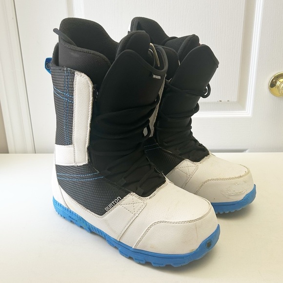 Burton Men’s Invader Snowboard Boots Imprint 1 Black White Blue Size 14 - Picture 3 of 16